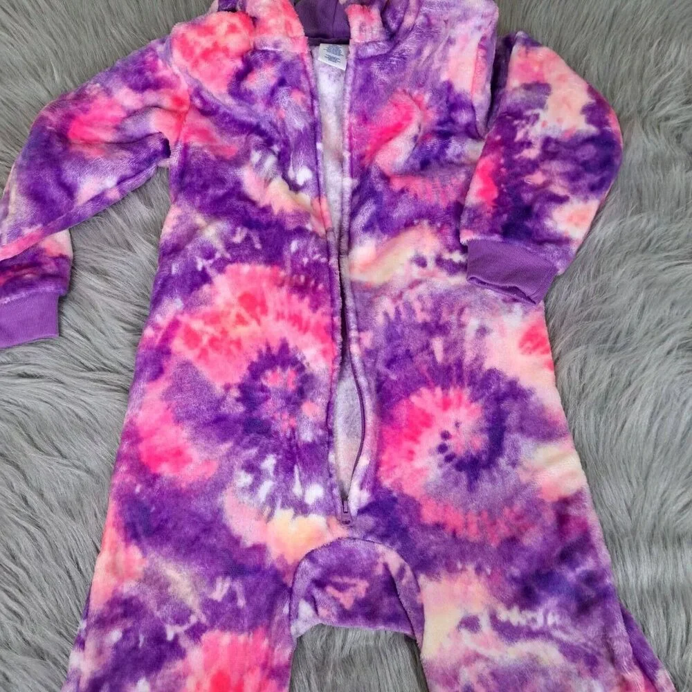 The Children's Place Tie Dye One Piece Pajamas Girl's Size 5/6